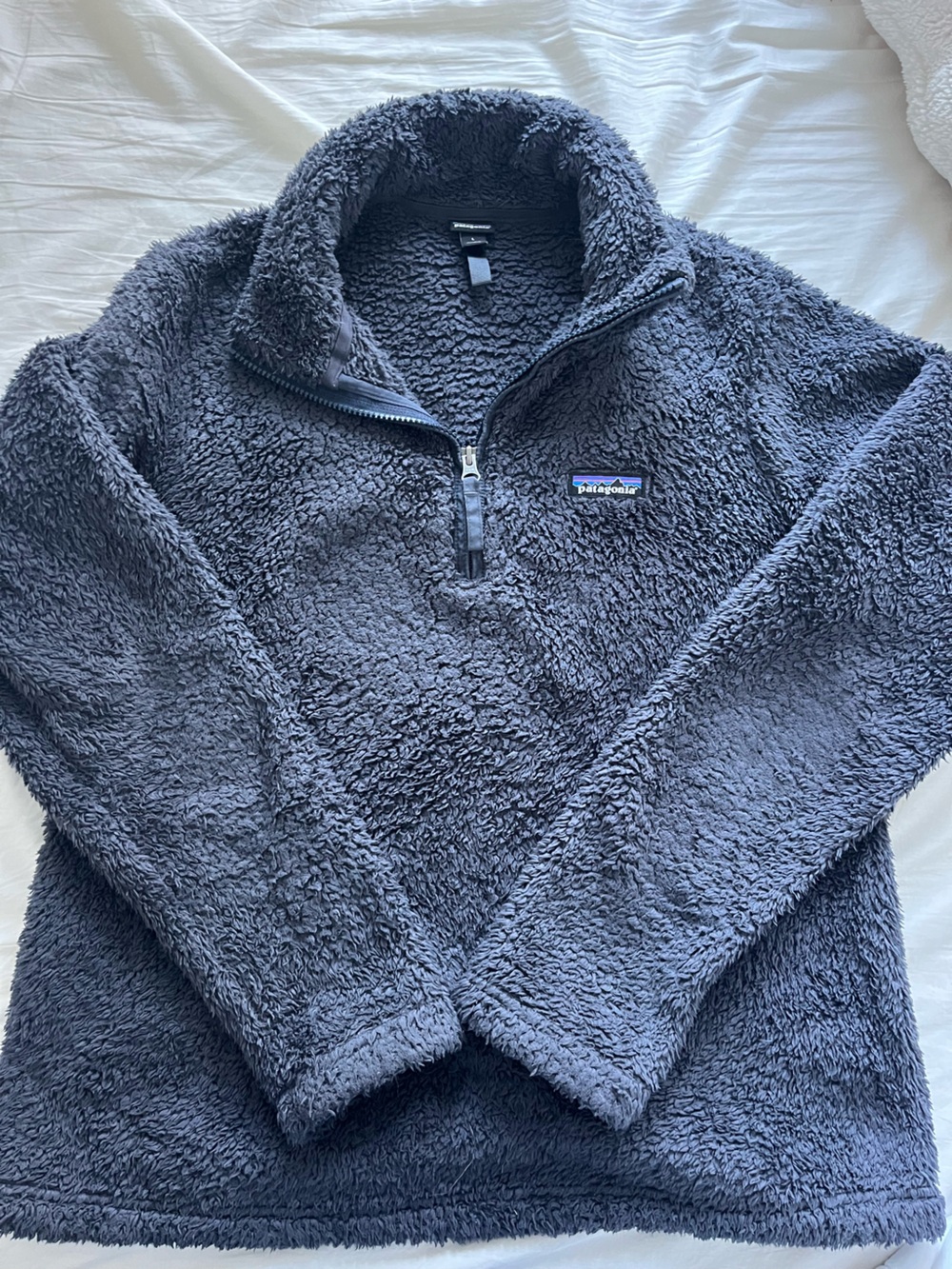 Patagonia Purple/Gray Sherpa Fleece Quarter Zip